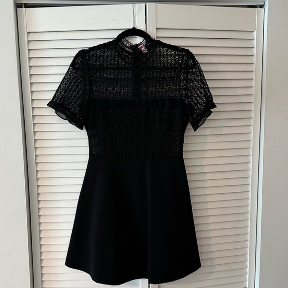 Zara Lace Black Mini Dress - Picture 2 of 5